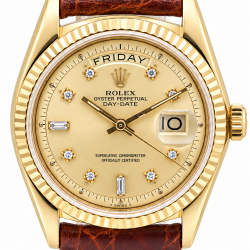 Rolex Day-Date 36MM 1803 18K Yellow Gold Factory Diamond Dial Wa